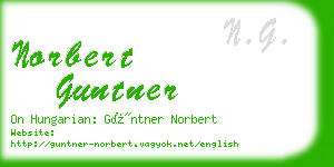 norbert guntner business card